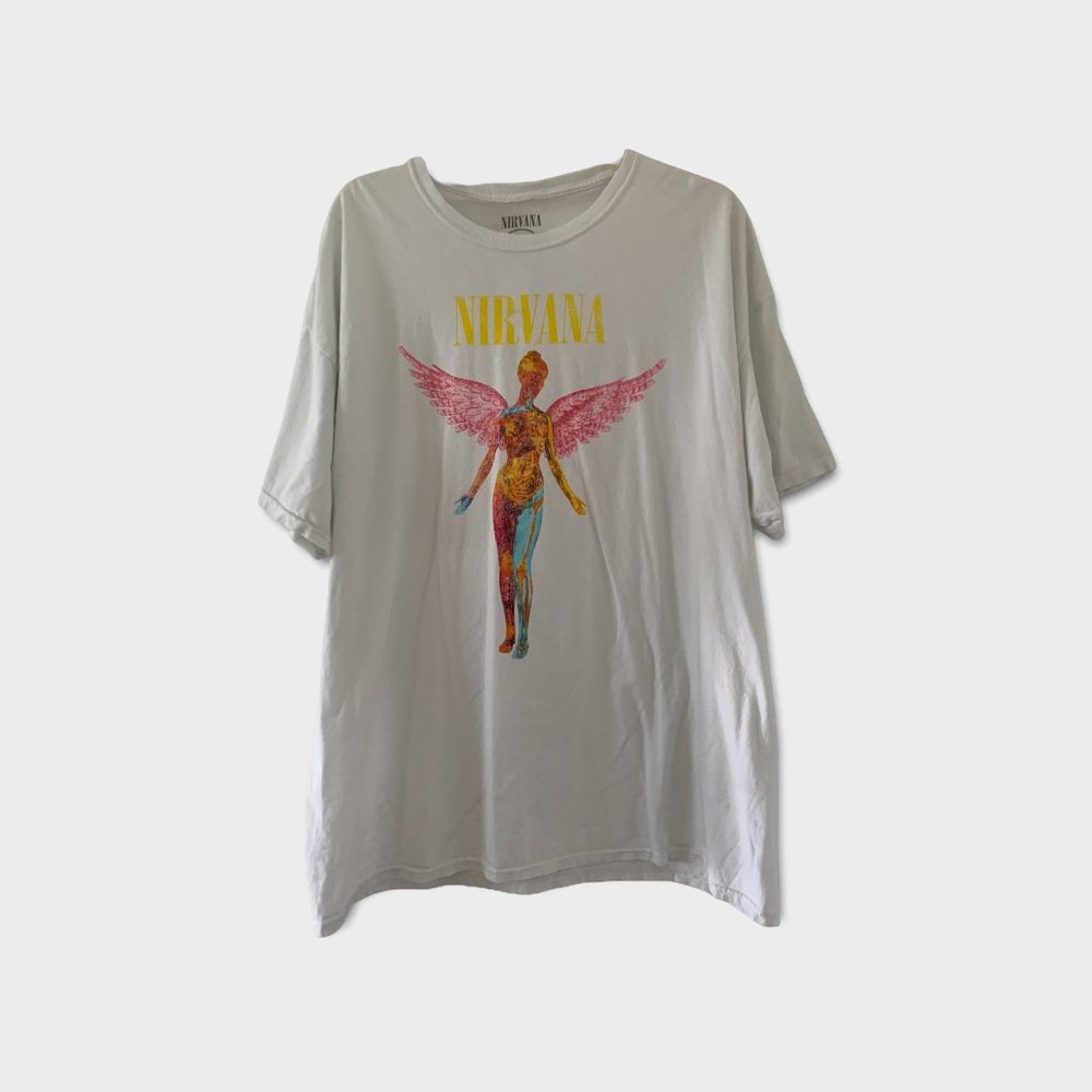 NEW Urban Outfitters Nirvana In Utero Overdyed T-Shirt Dress